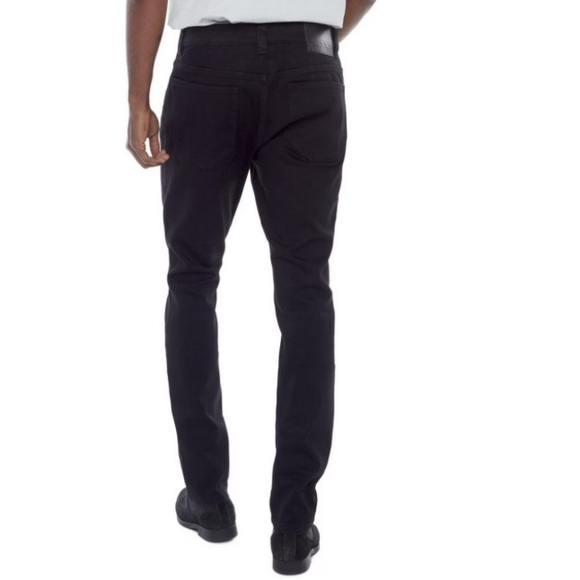 Black Jeaniologie Men 5-Pocket Slim Fit Jeans - Size 34 - Picture 4 of 7